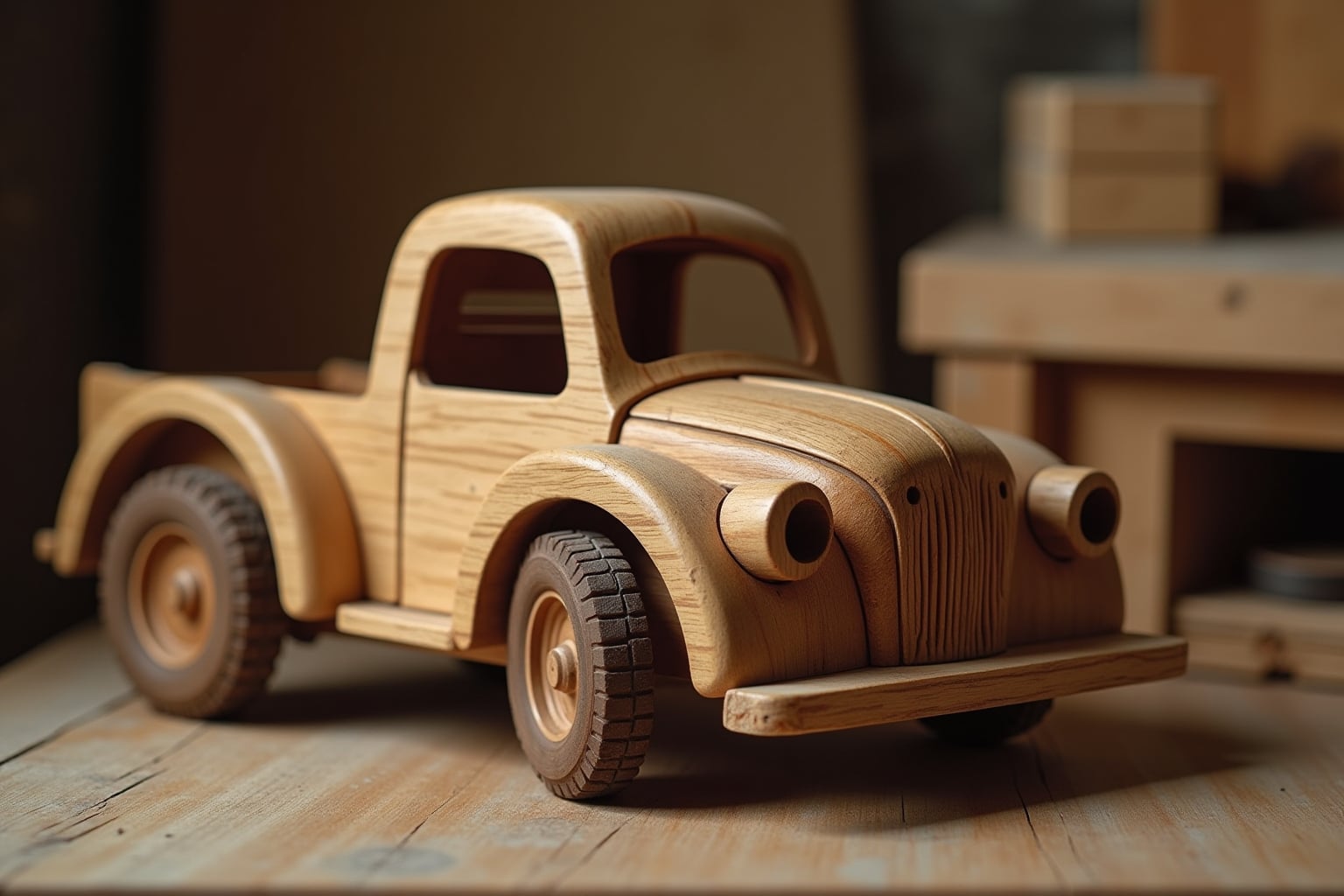 Personalisierte Holzfahrzeuge